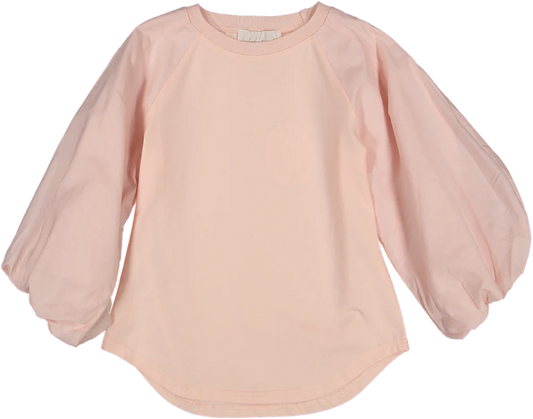 Petite Amalie Puff Sleeve Woven T-shirt