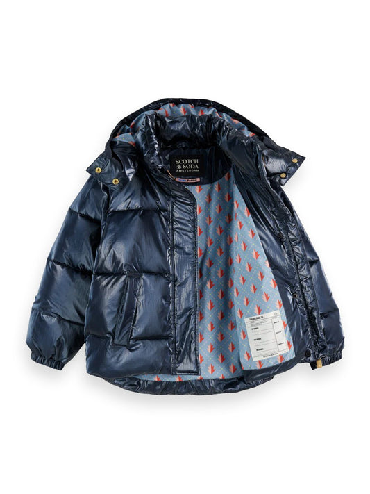 Scotch & Soda Short Metallic Puffer Jacket