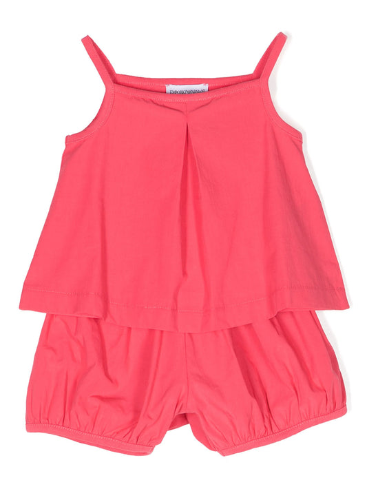 Armani Junior Baby Girl's 2Pc Jersey Tank Top & Shorts Outfit