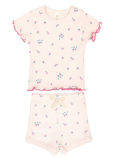 Tun Tun SS Ribbed Lara Top & Short Outfit