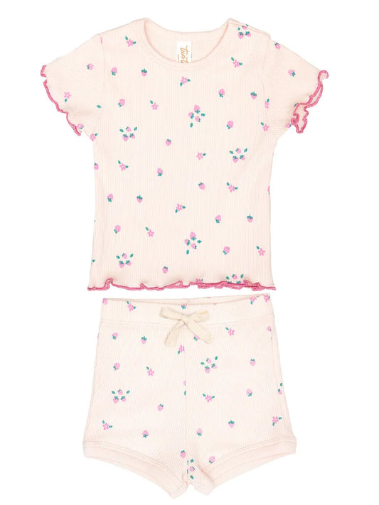 Tun Tun SS Ribbed Lara Top & Short Outfit