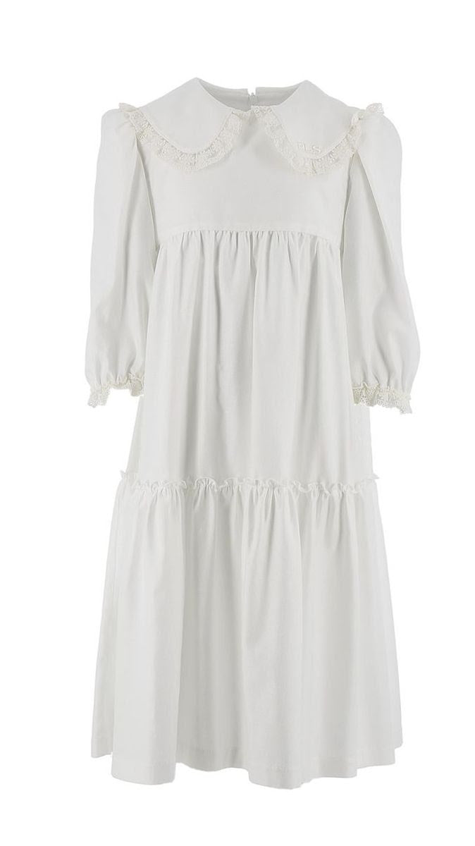 Philosophy LS Ruffle Tulle Dress W/ Embroidery Detail
