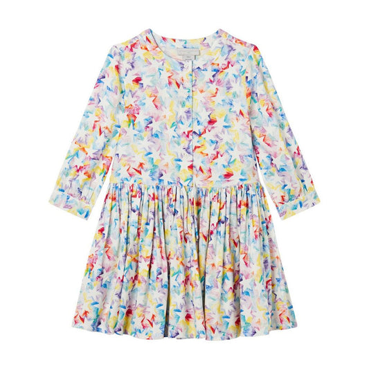 Stella McCartney LS Rainbow Stars Twill Dress