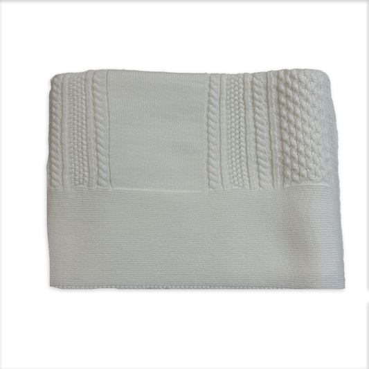 Martin Aranda Baby Knit Marfil White Blanket
