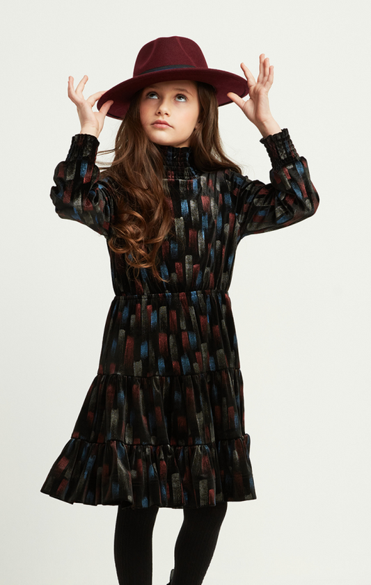 Porter Colorblock Velour Dress