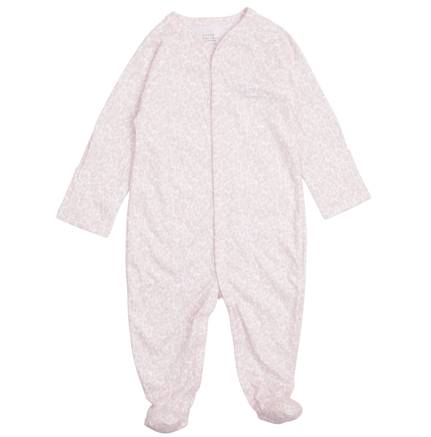 Livly Leo Flower Baby Girl Simplicity Footie