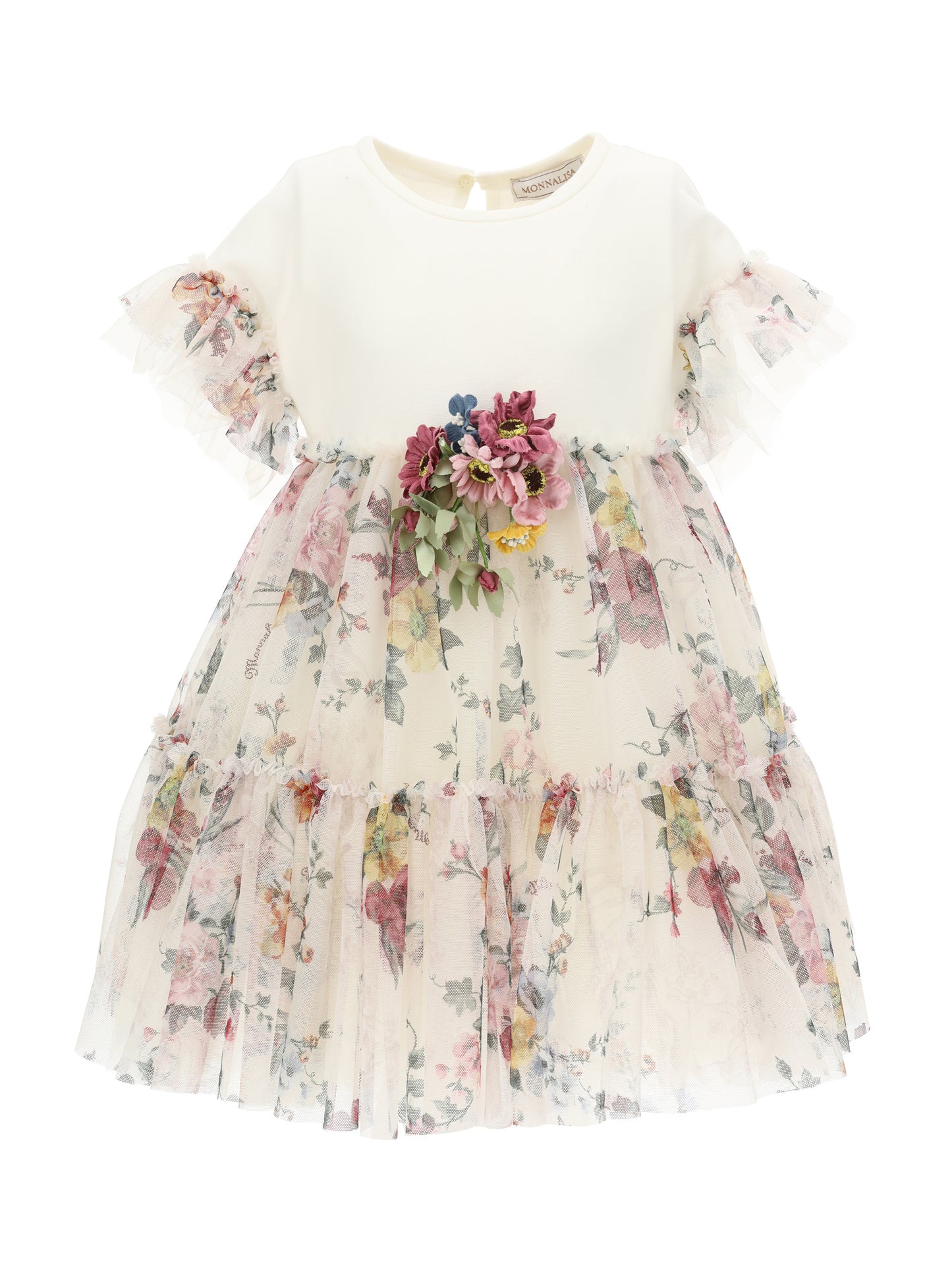 Monnalisa Bloom Tulle Dress