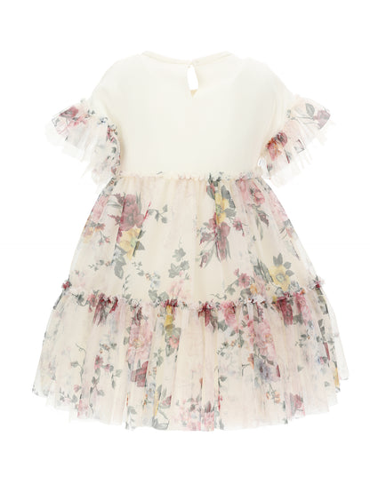Monnalisa Bloom Tulle Dress