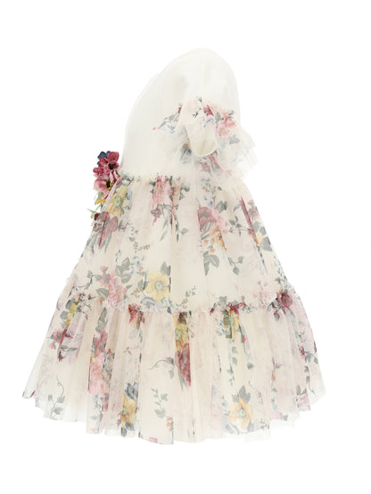 Monnalisa Bloom Tulle Dress