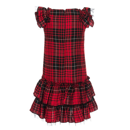 Monnalisa Vaiella Plaid Dress