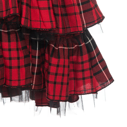 Monnalisa Vaiella Plaid Dress