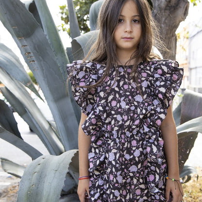 You & Me Girls Floral Linen Dress