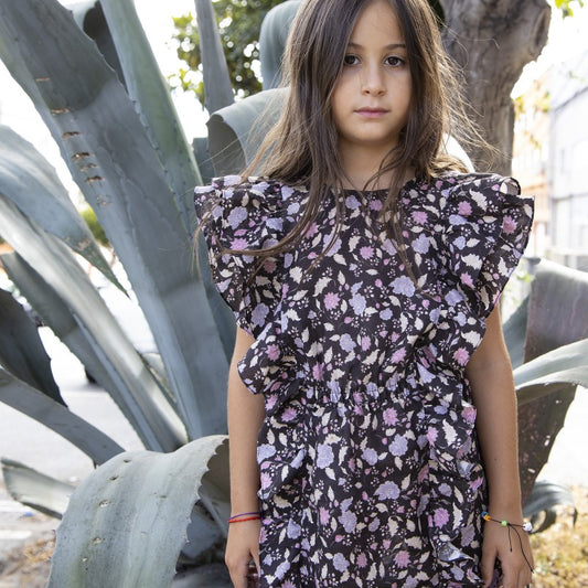 You & Me Girls Floral Linen Dress