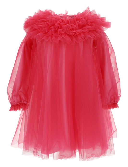 Monnalisa Tulle Fuxia Dress