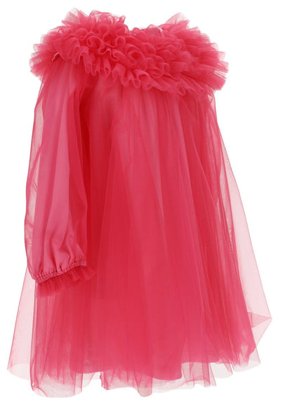 Monnalisa Tulle Fuxia Dress