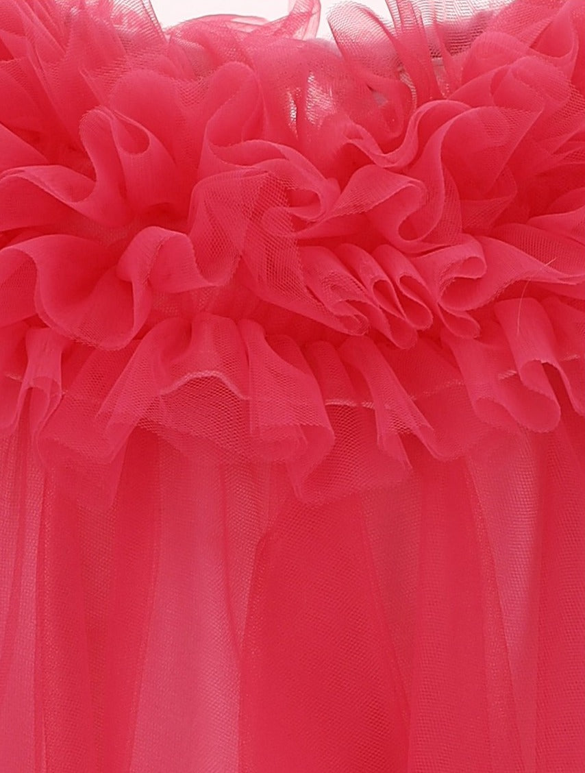Monnalisa Tulle Fuxia Dress