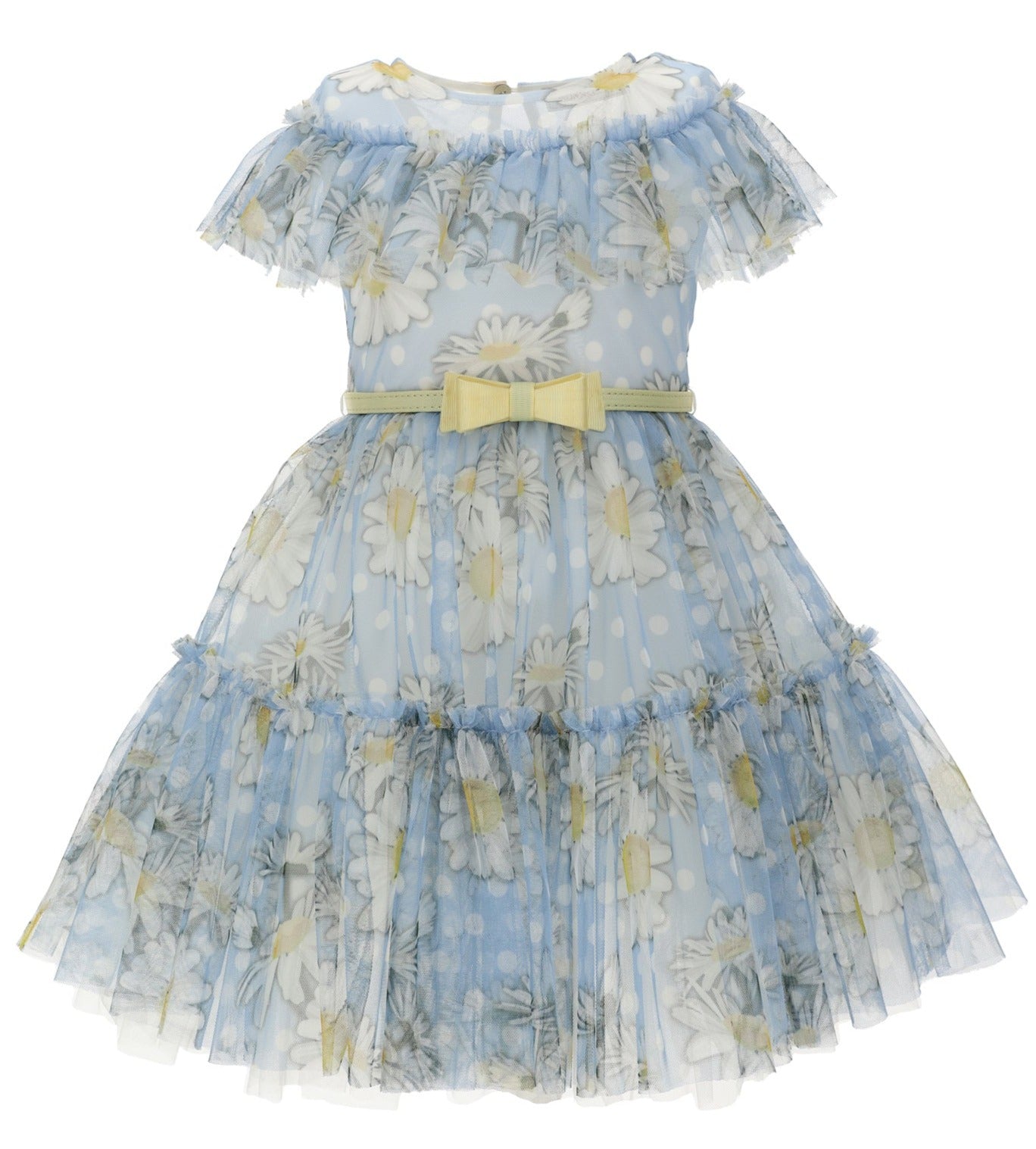 Monnalisa Floral Tulle Dress