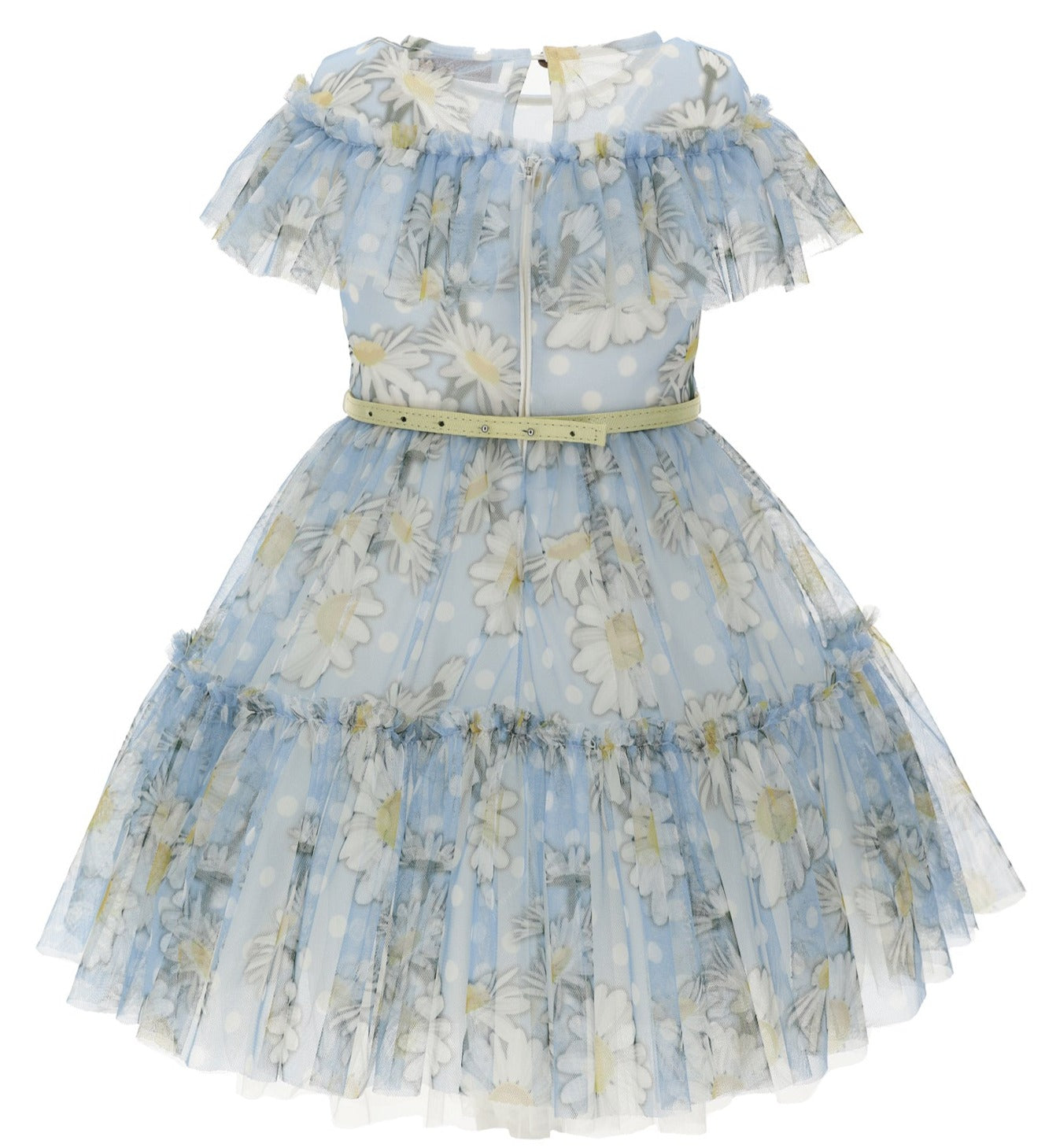 Monnalisa Floral Tulle Dress