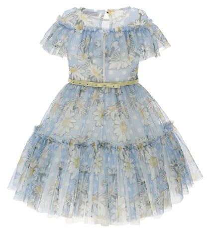Monnalisa Floral Tulle Dress