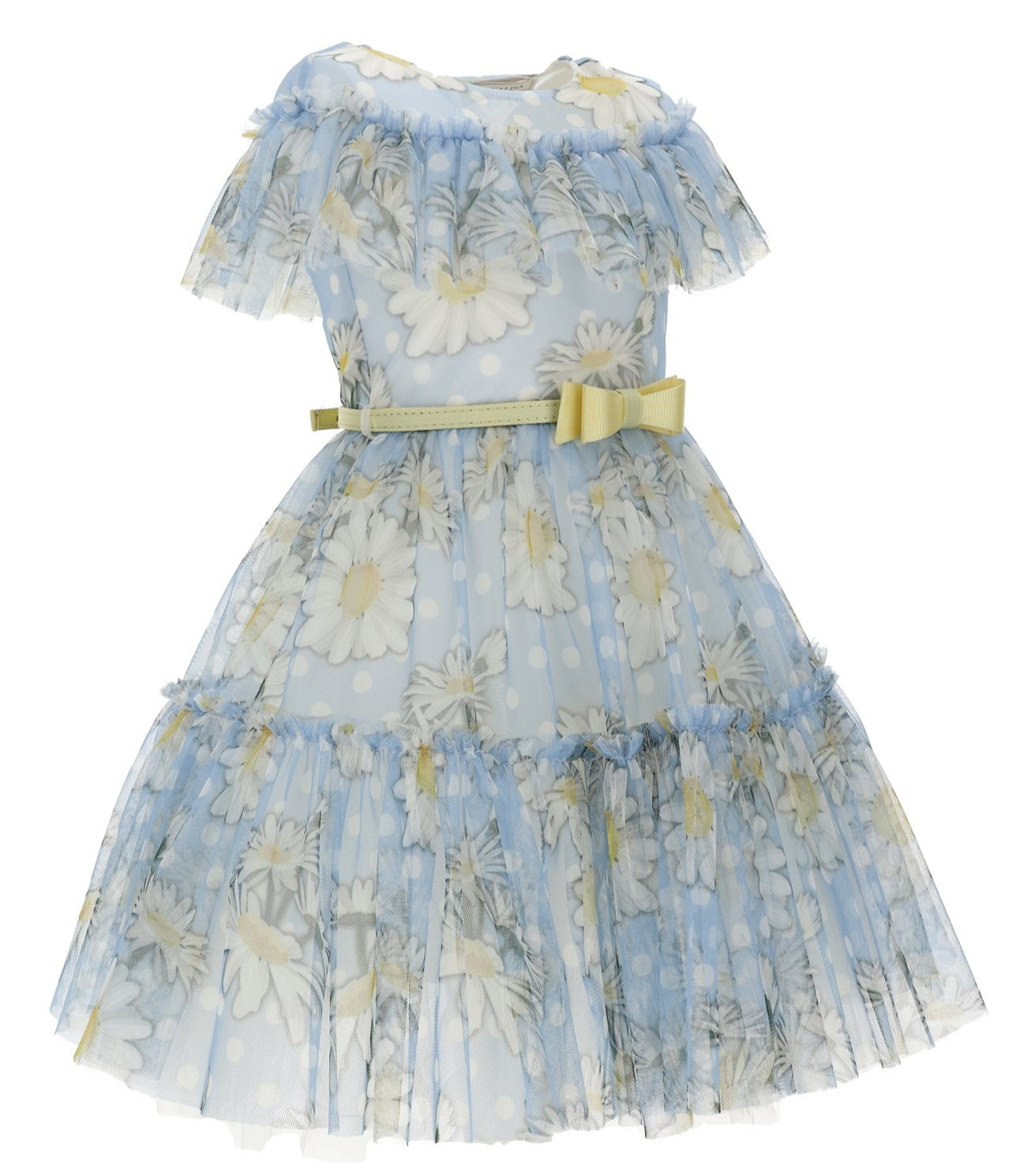 Monnalisa Floral Tulle Dress