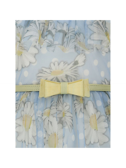 Monnalisa Floral Tulle Dress