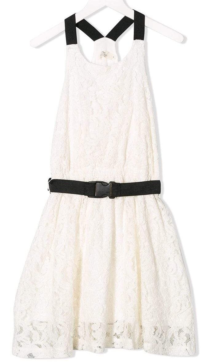 Andorine 20B Belted Lace Dress