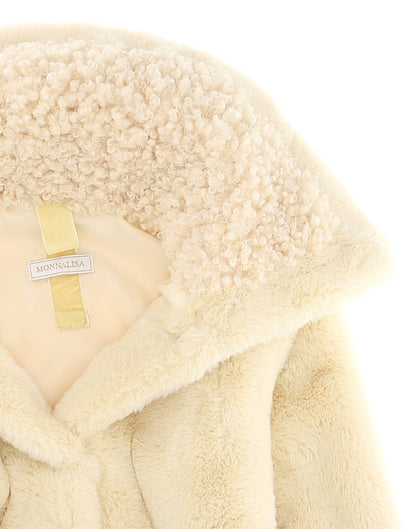 Monnalisa Faux Fur Wrap Coat