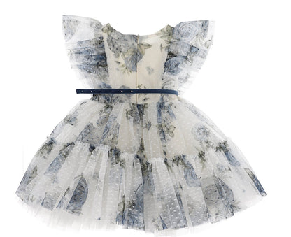 Monnalisa Floral Organza Dress