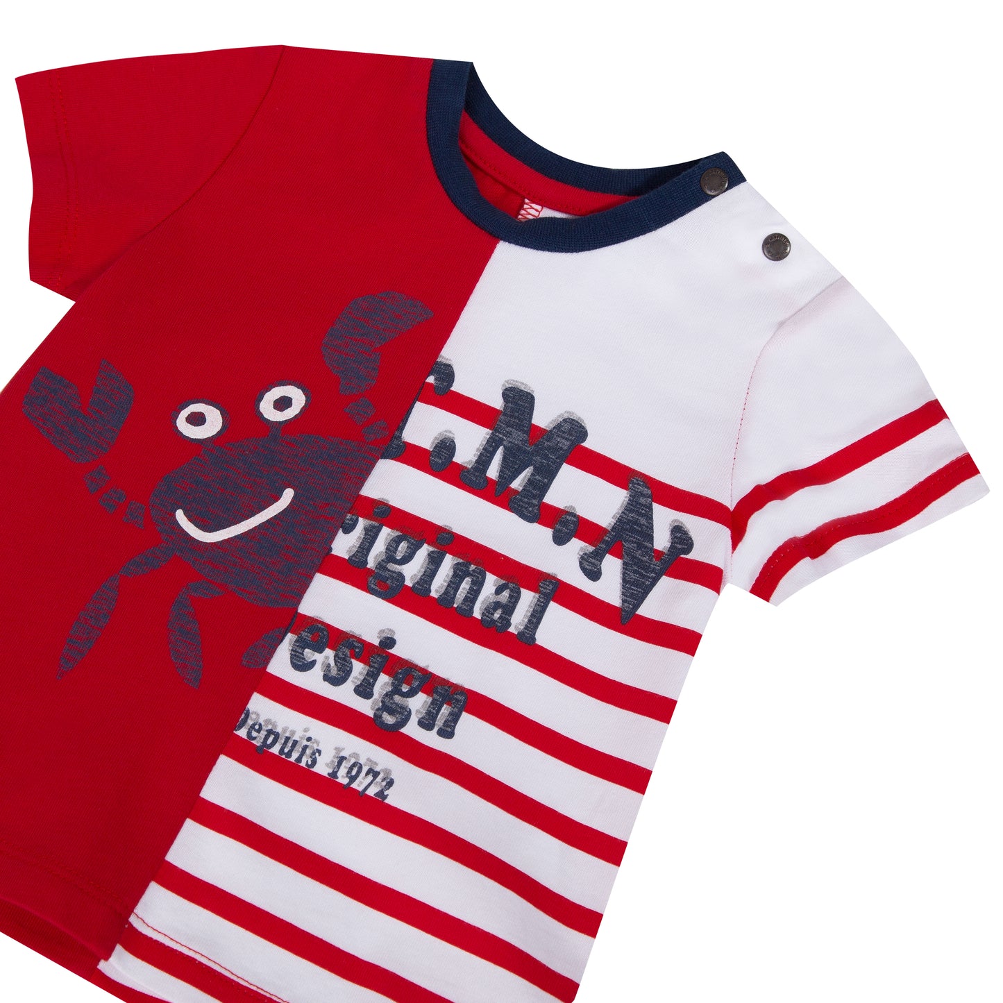 Catimini Short Sleeve Crabs Tee Shirt