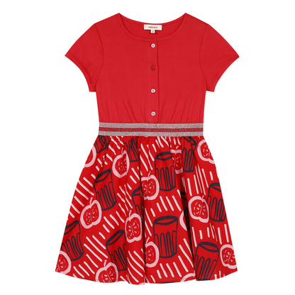 Catimini Girl's Midi Apple Printed Dress