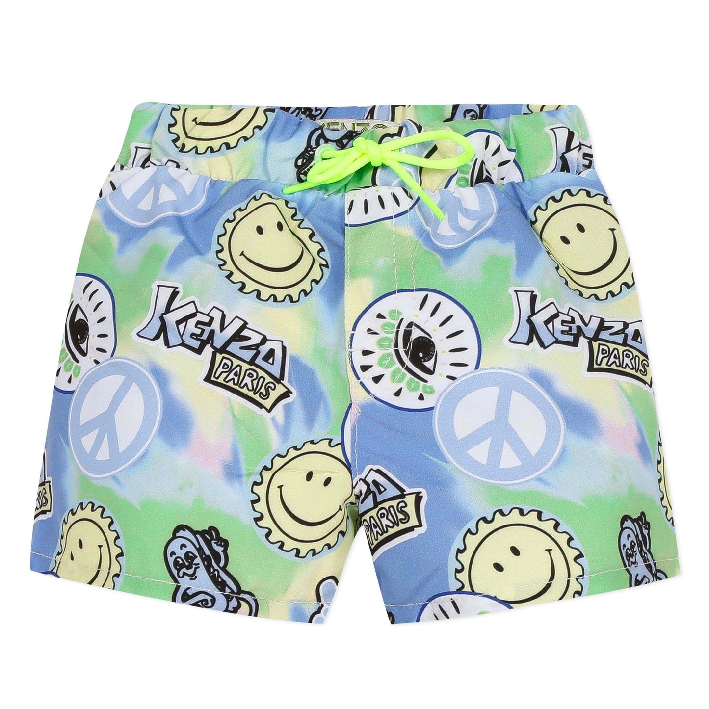Kenzo Jenzo Neon Badges Swim Shorts