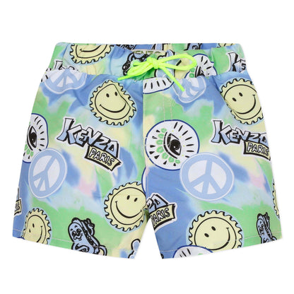 Kenzo Jenzo Neon Badges Swim Shorts