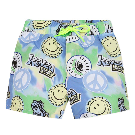 Kenzo Jenzo Neon Badges Swim Shorts