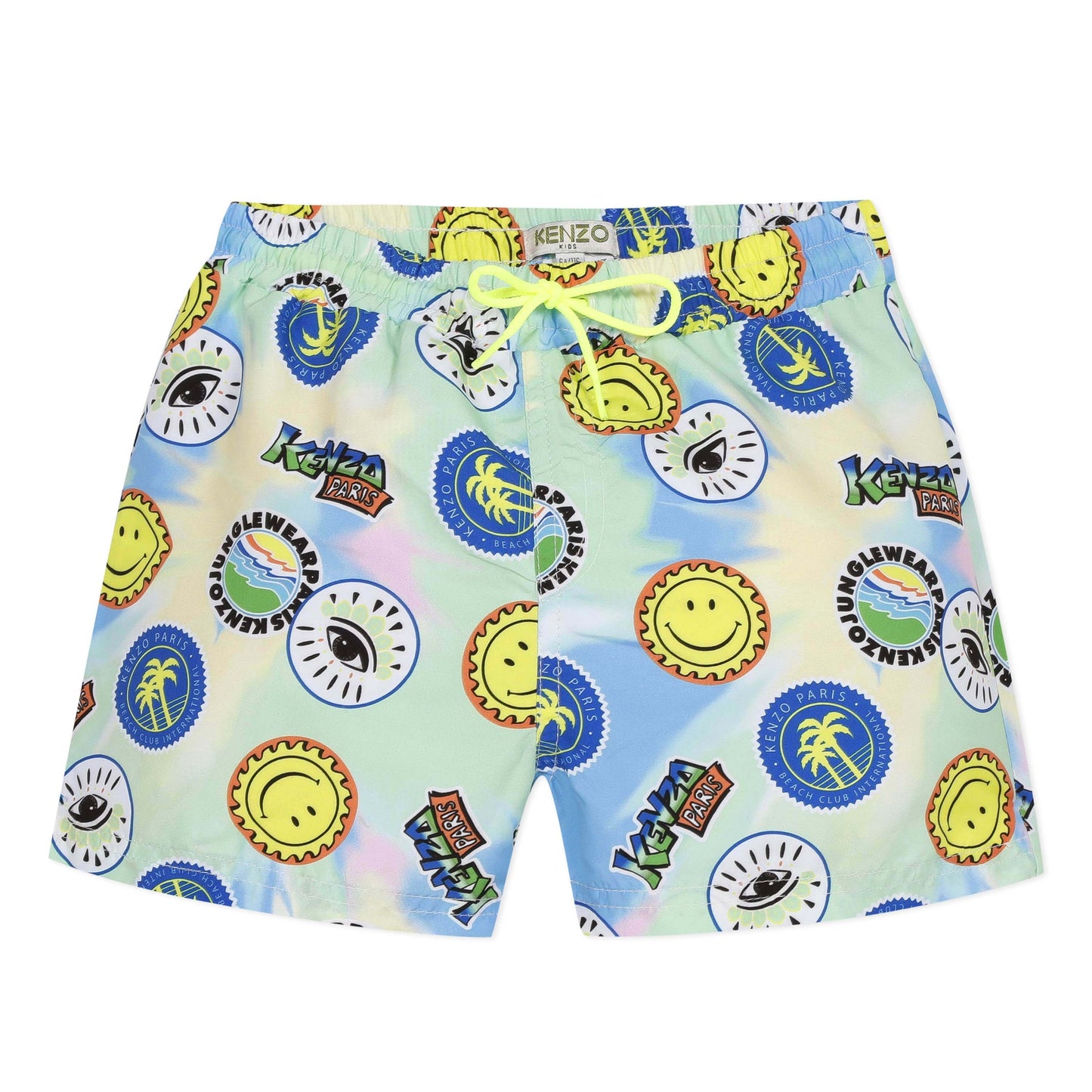 Kenzo Jeremi Neon Badges Swim Shorts