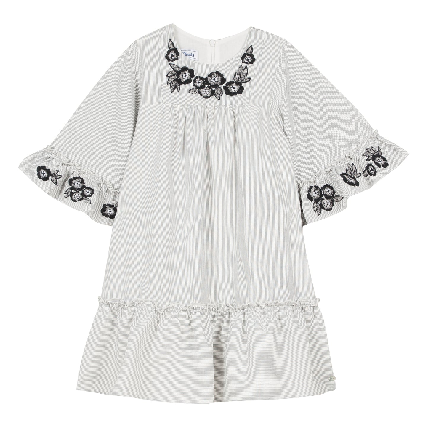 Tartine RobeE Embroidered Stripe Dress