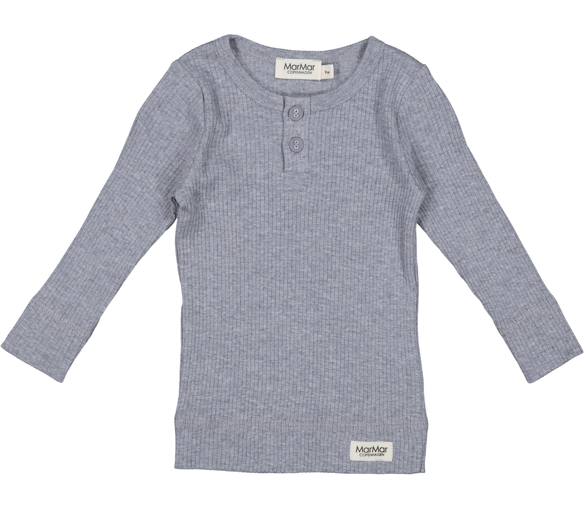 MarMar Moonstone Blue Long Sleeve Henley T-Shirt