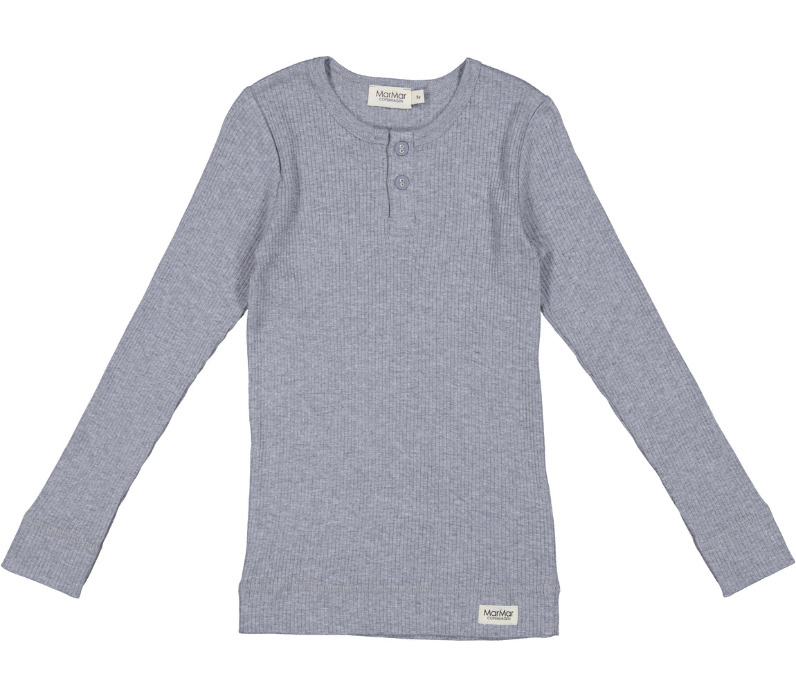 MarMar Moonstone Blue Long Sleeve Henley T-Shirt