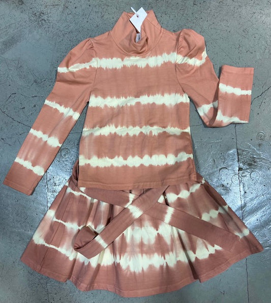 Steph Tie Dye Turtleneck Sweatshirt & Skirt Set