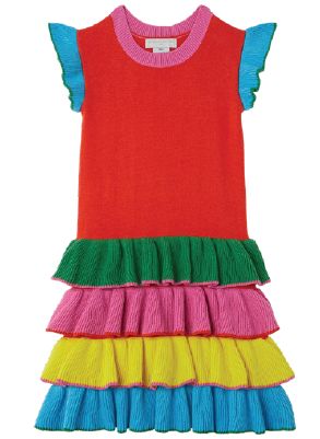 Stella McCartney Sleeveless Knit Dress w/ Multicolor Frills