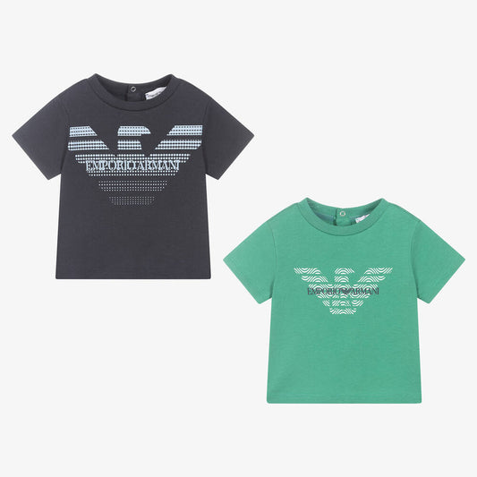 Armani Junior Boys SS Tee Shirt w/ Logo Print