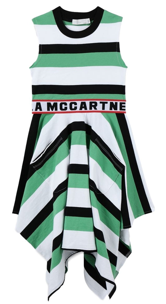 Stella McCartney Sleeveless Striped Logo Dress