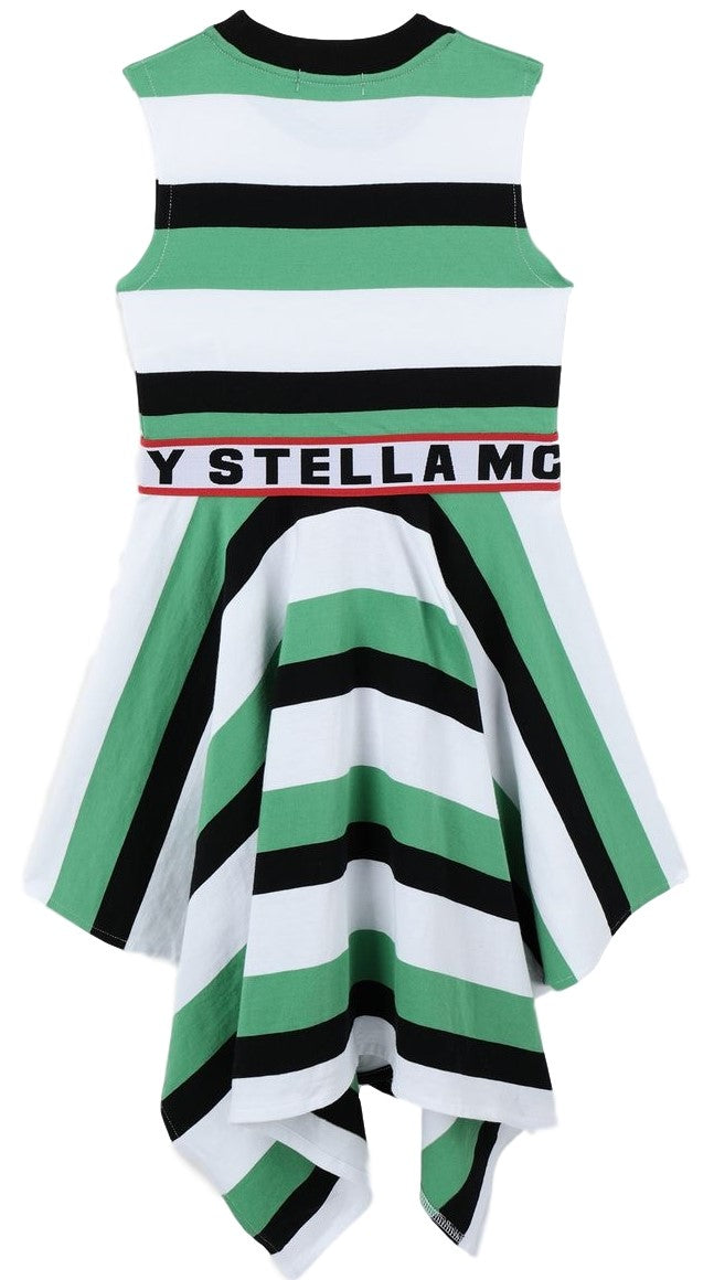Stella McCartney Sleeveless Striped Logo Dress