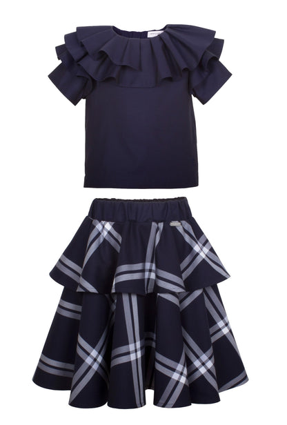 Jessie & James Layered Check Outfit Set