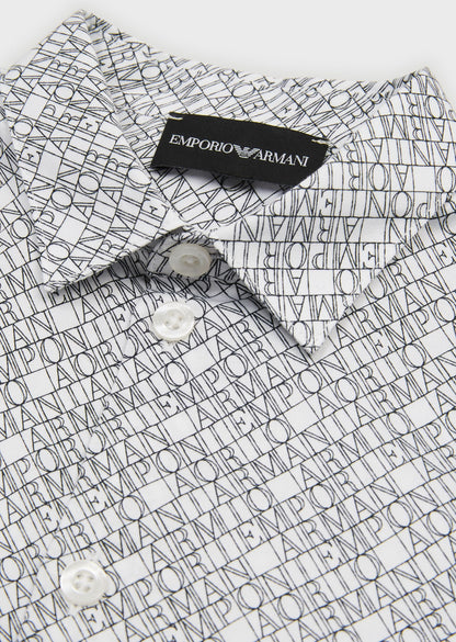 Armani Junior Lettered Short Sleeve Shirt