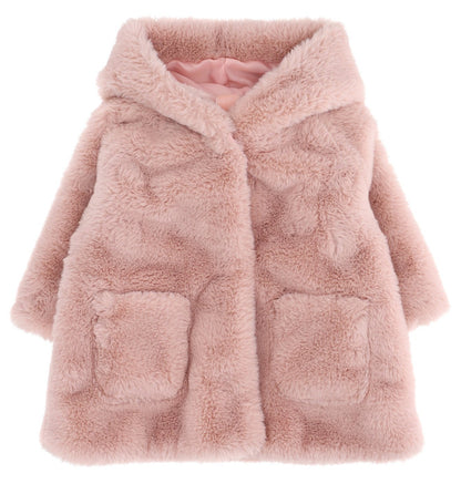 Monnalisa Baby Faux Fur Coat