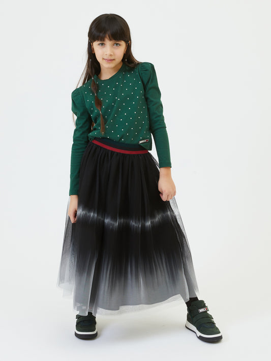 Monnalisa Tie Dye Tulle Skirt