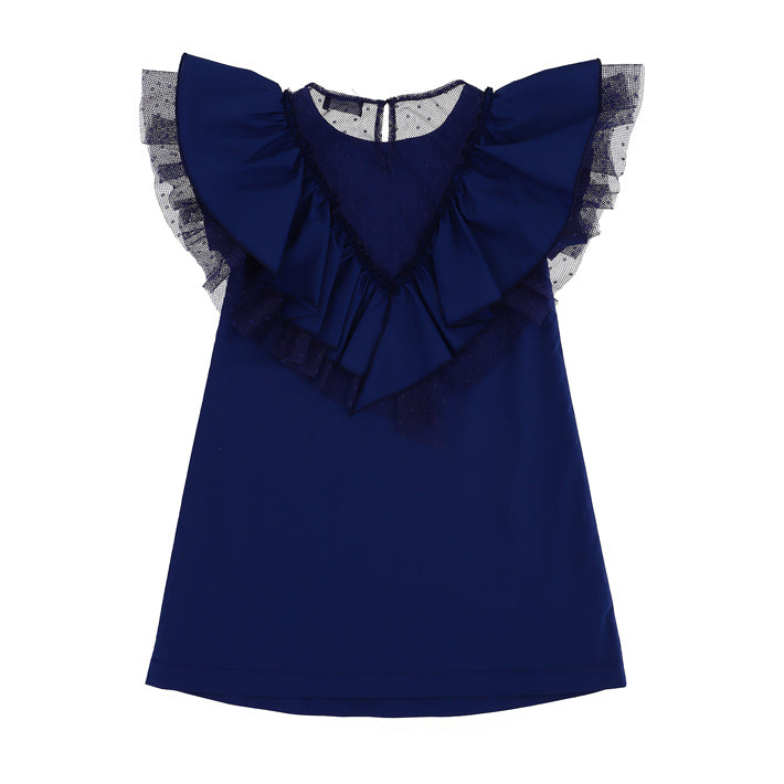 Monnalisa Flutter Sleeve Dress