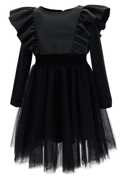 Monnalisa Teens Ruffle Tulle Bottom Dress