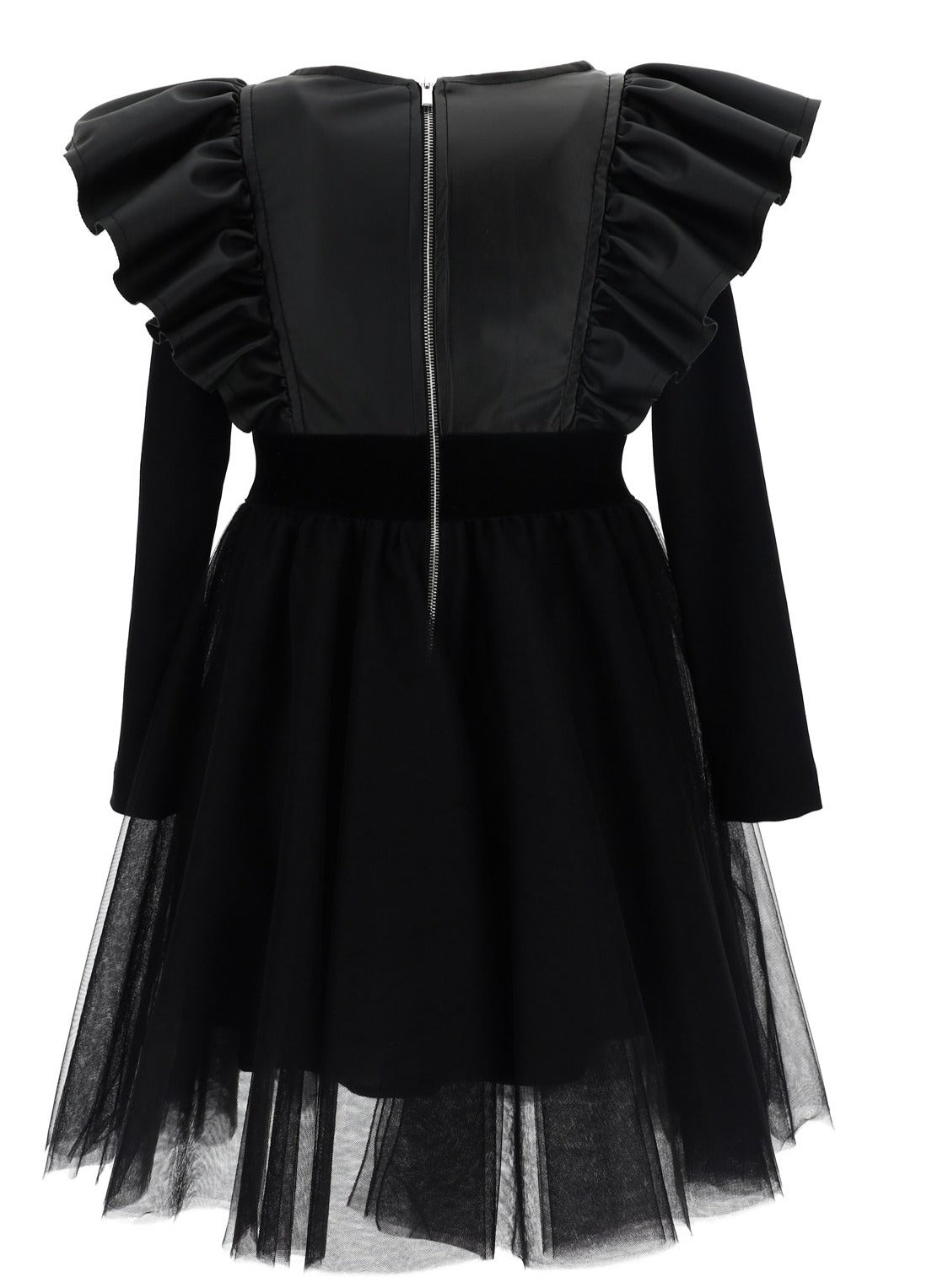 Monnalisa Teens Ruffle Tulle Bottom Dress