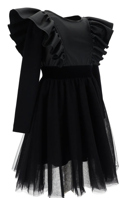 Monnalisa Teens Ruffle Tulle Bottom Dress